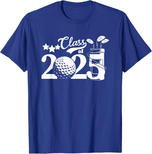 Class of 2025 Graduation Senior 2025 Golfer Golf Player 2025 T-Shirt - T-Shirt | Royal