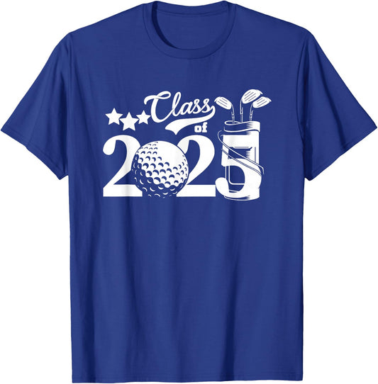 Class of 2025 Graduation Senior 2025 Golfer Golf Player 2025 T-Shirt - T-Shirt | Royal