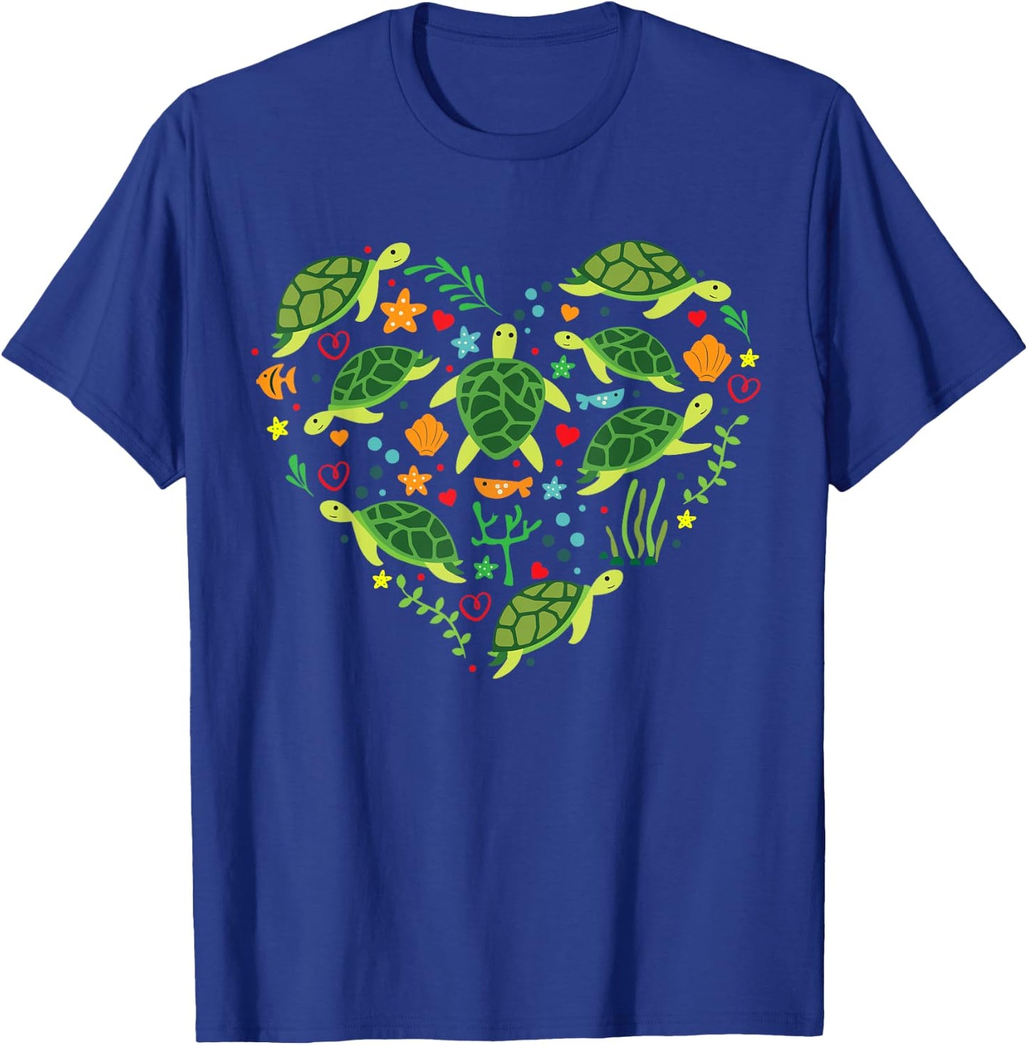 Sea Turtle Heart Valentines Day Lover Shirt Save Gift T-Shirt - T-Shirt | Royal