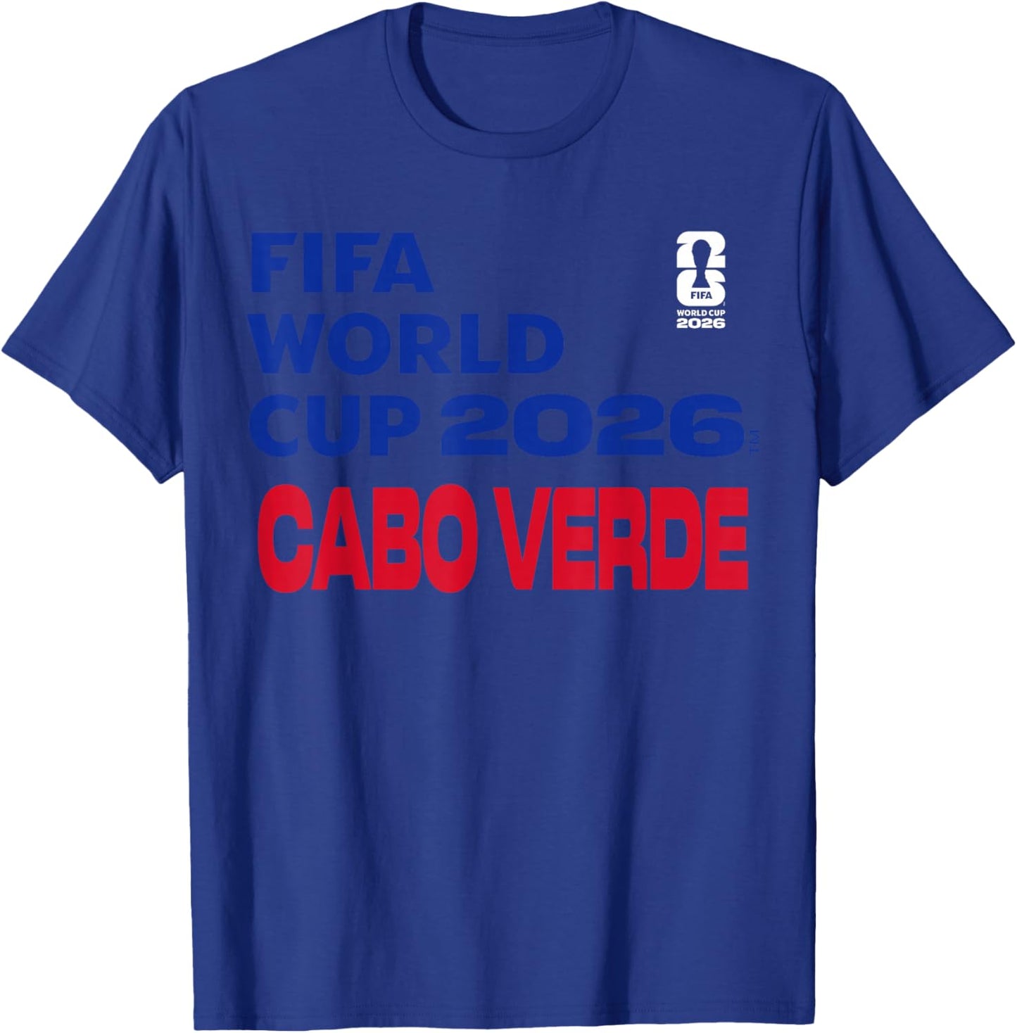 FIFA World CUP26 Cabo Verde Block Letters T-Shirt - T-Shirt | Royal