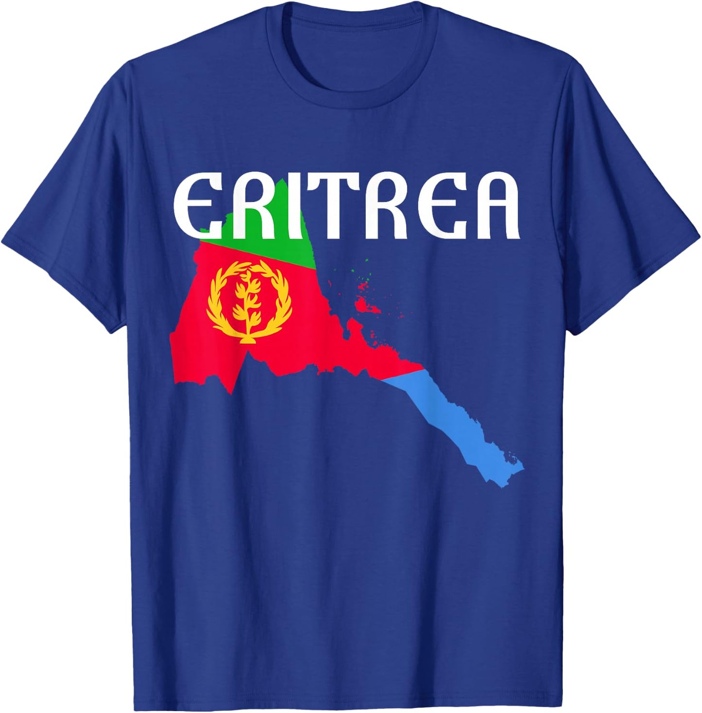 Eritrea Map Habesha Flag T-Shirt - T-Shirt | Royal