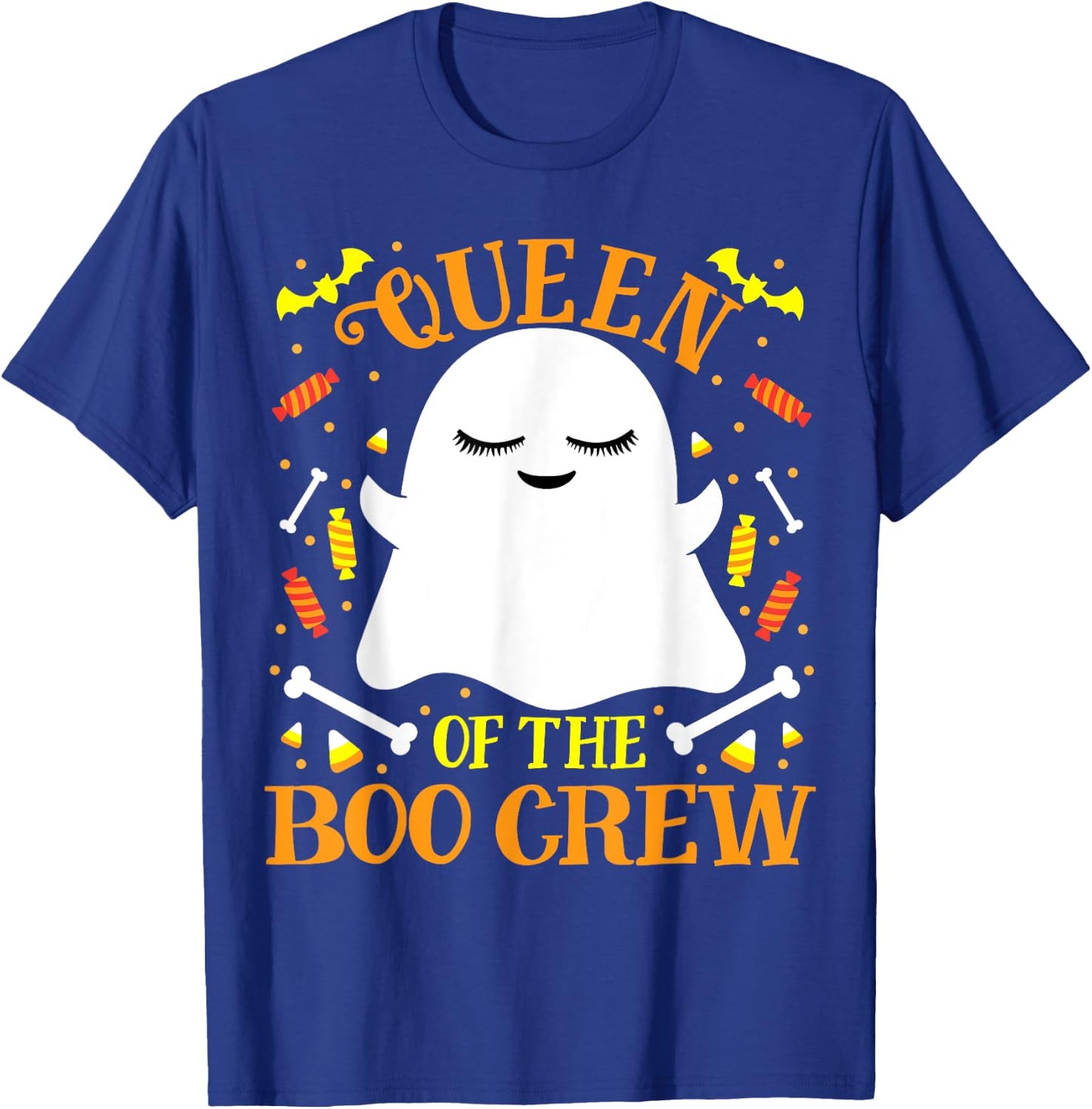 Queen Boo Crew Ghost Matching Family Wife Women Halloween T-Shirt - T-Shirt | Royal
