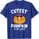 Cutest Pumpkin in The Patch Halloween Spooky Season Girl Kid T-Shirt - T-Shirt | Royal