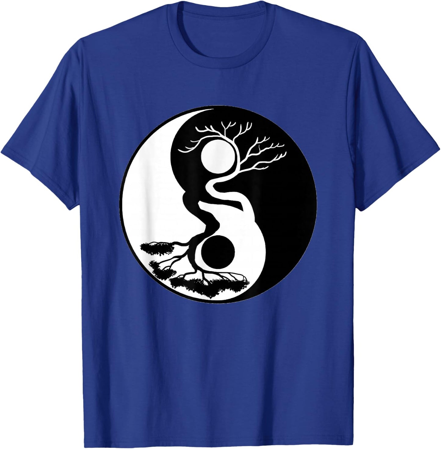 Bonsai Tree Yin Yang Symbol Nature Harmony Balance Life Gift T-Shirt - T-Shirt | Royal