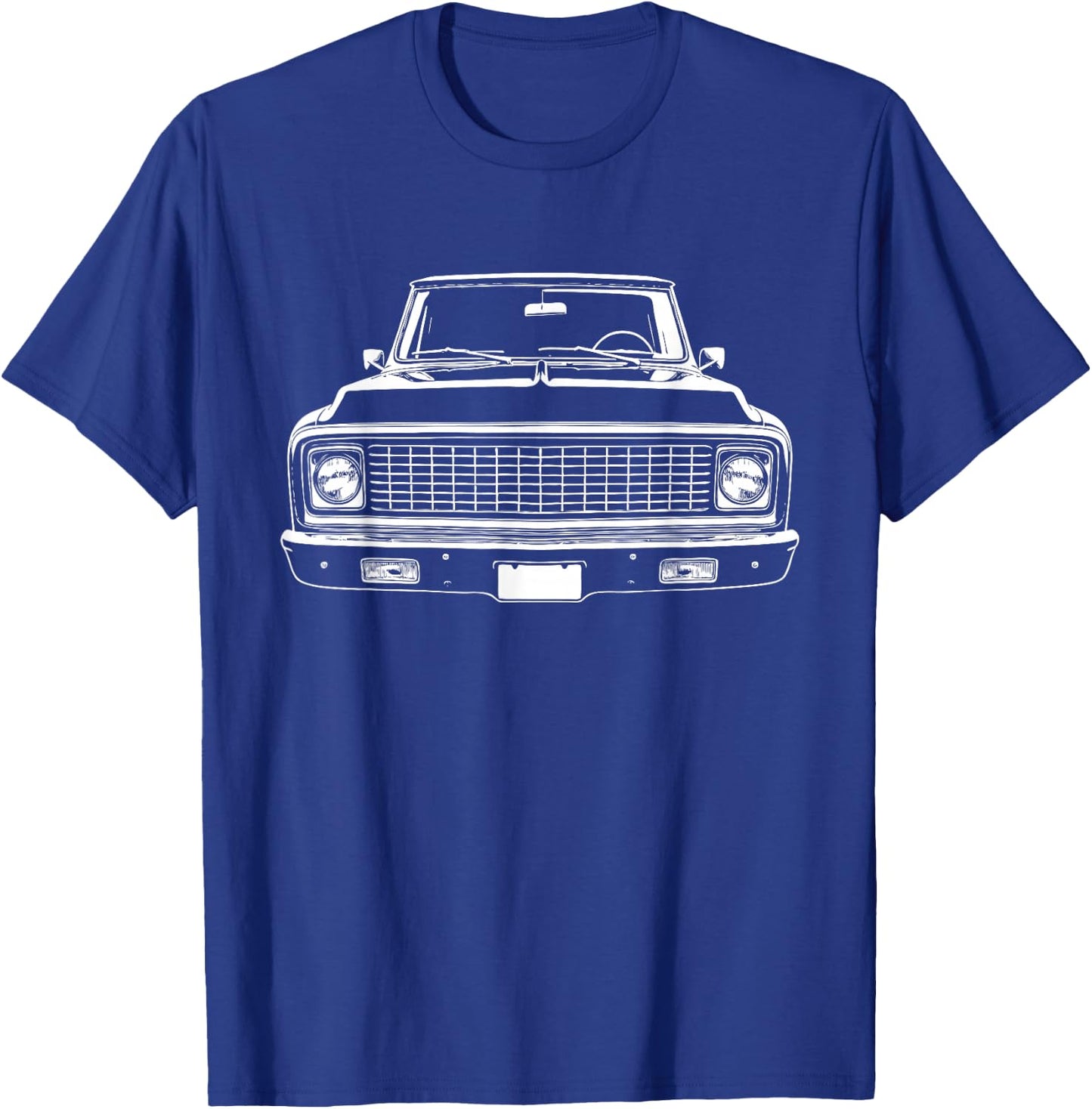 67-72 C10 Custom Front Grill Profile C10 Truck Silhouette T-Shirt - T-Shirt | Royal
