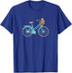 Vintage Antique Bicycle Adorable Puppy Dog In Basket T-Shirt - T-Shirt | Royal