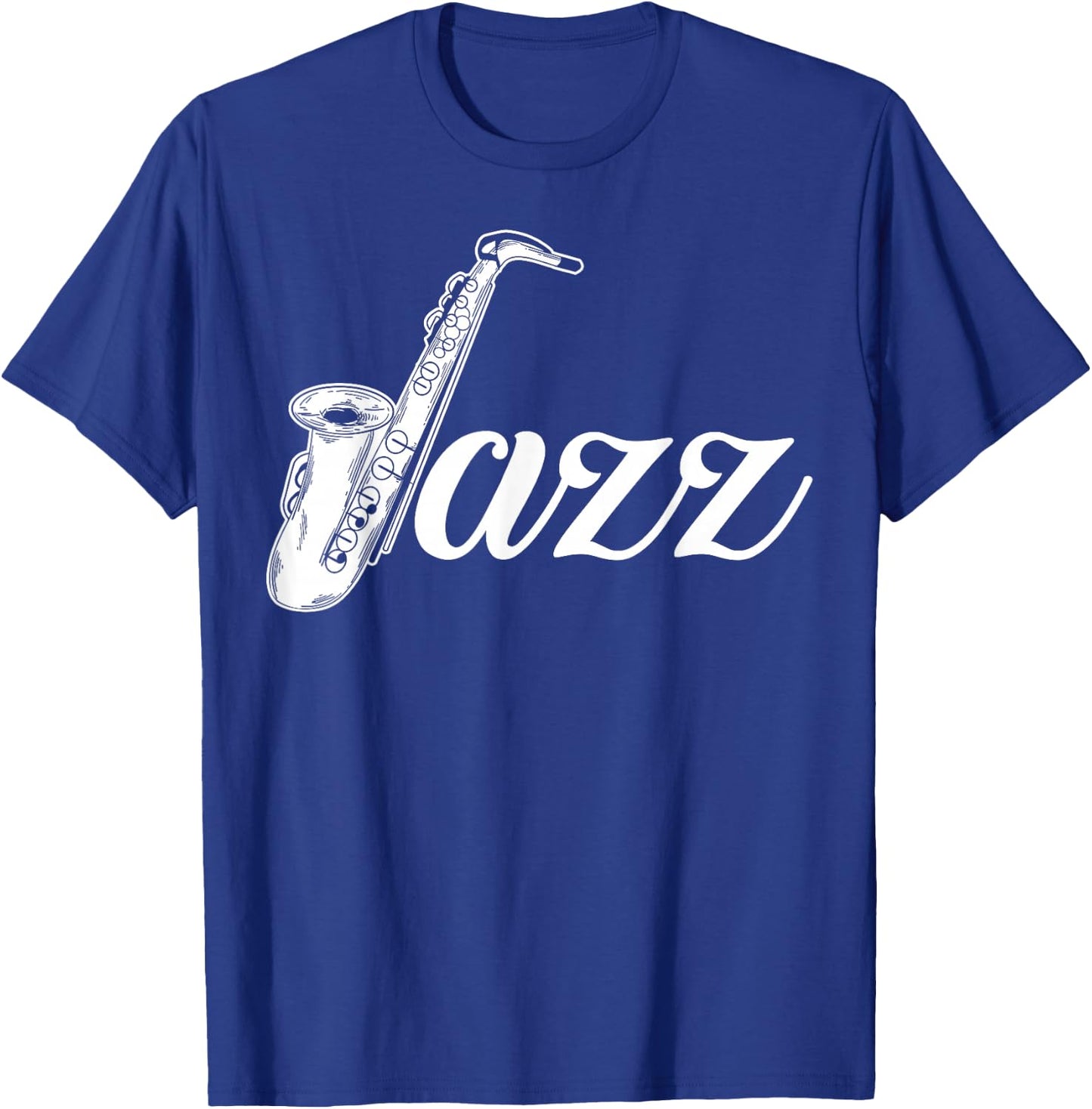 Jazz Saxophone | Cute Instruments Sax Tuba Lovers Gift T-Shirt - T-Shirt | Royal