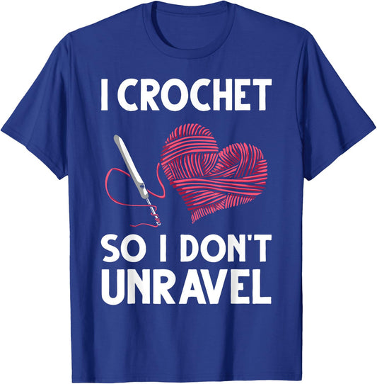 Funny Crochet Design Women Crocheter Crocheting T-Shirt - T-Shirt | Royal
