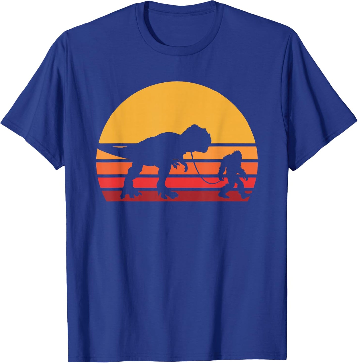 Bigfoot Walking Dinosaur Shirt, Sasquatch T Rex Walker T-Shirt - T-Shirt | Royal