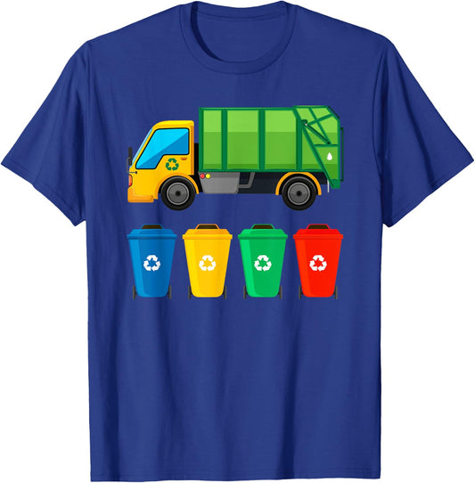 Recycling Trash Truck Shirt Gift T-Shirt - T-Shirt | Royal