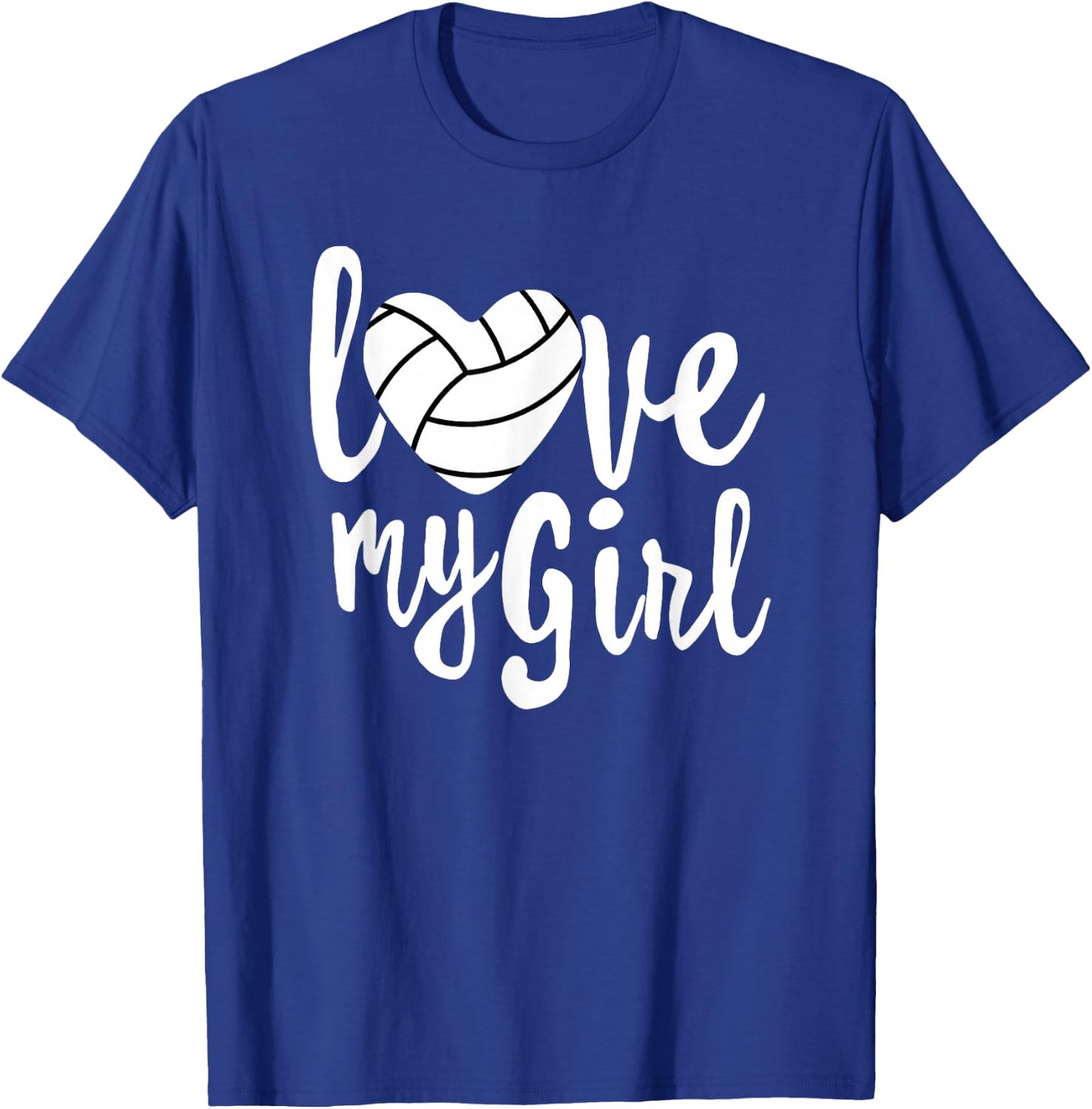 I Love My Girls Mom Volleyball Cute Volleyball Mom T-Shirt - T-Shirt | Royal