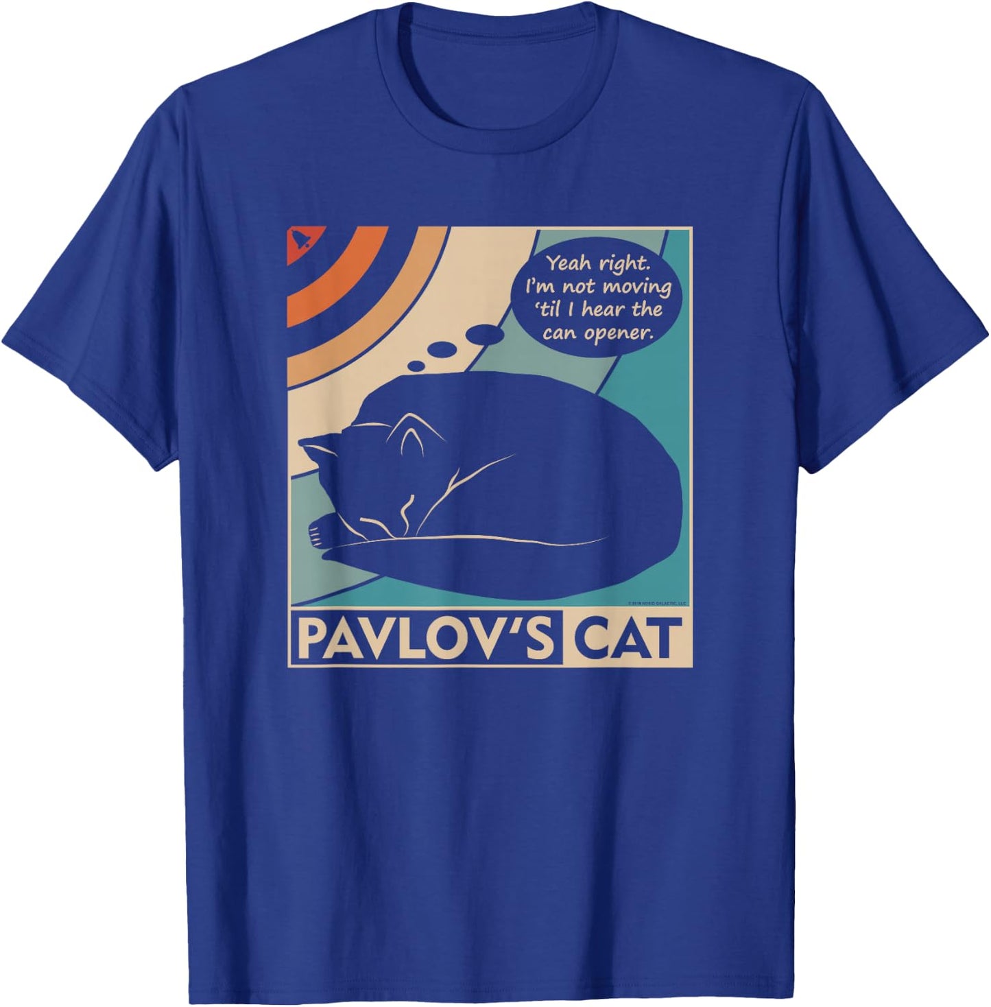 Pavlov's Cat Funny Psychology (clr) Small T-Shirt - T-Shirt | Royal