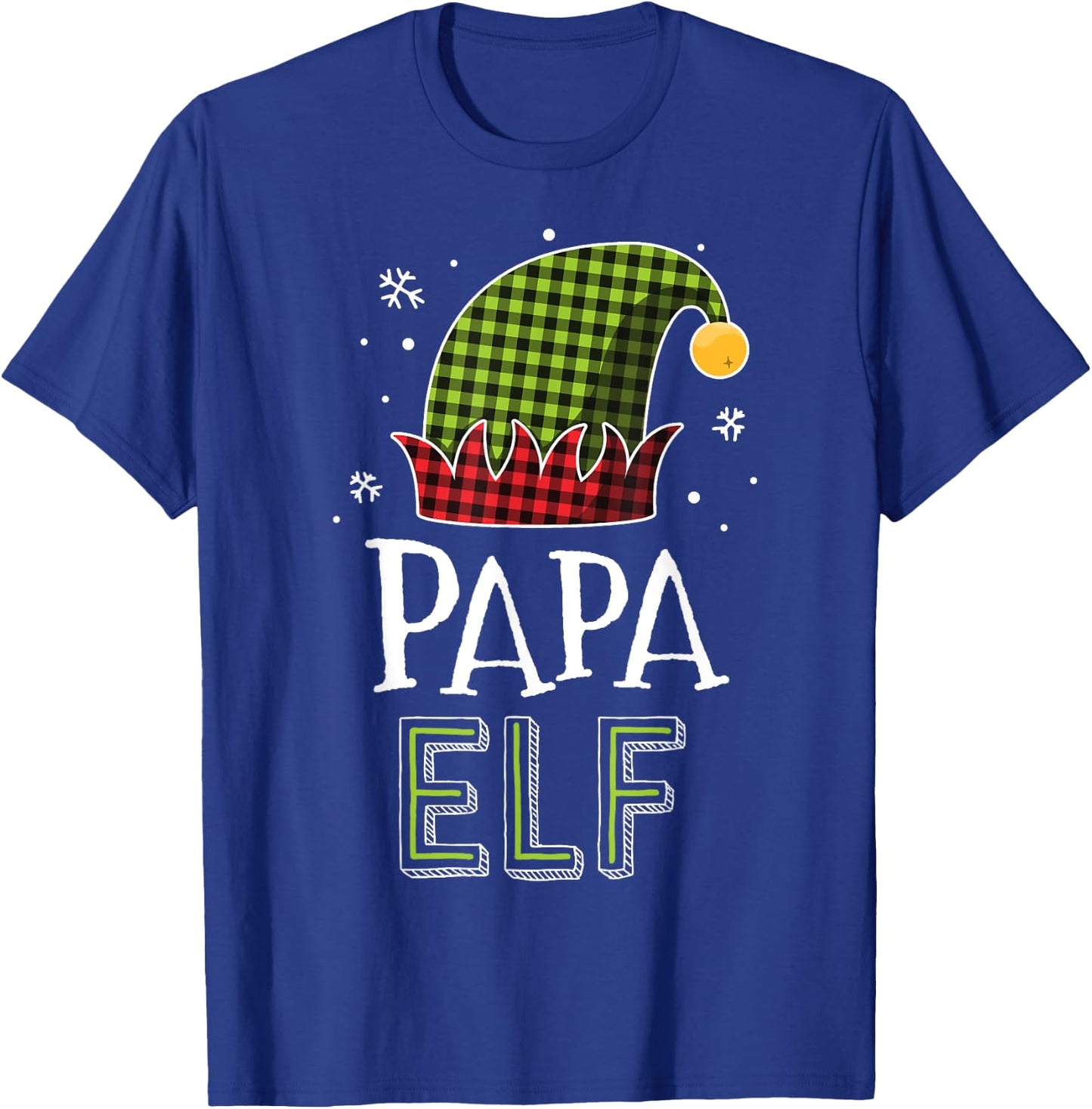 Papa Elf Plaid Christmas Shirt Dad Matching Family Elves T-Shirt - T-Shirt | Royal