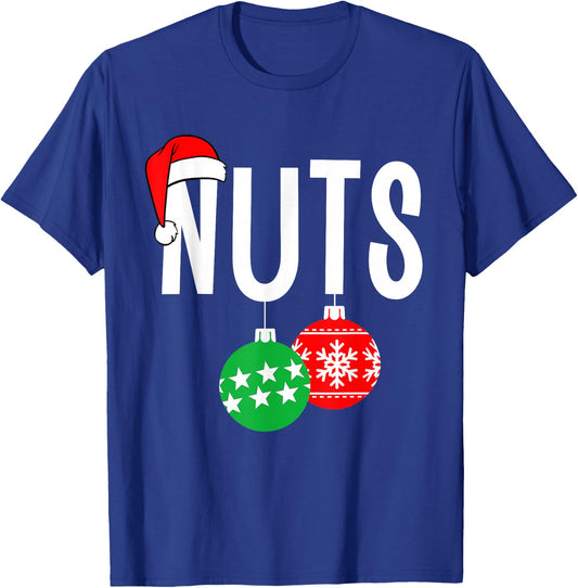 Chest Nuts Matching Chestnuts Funny Christmas Couples Nuts T-Shirt - T-Shirt | Royal