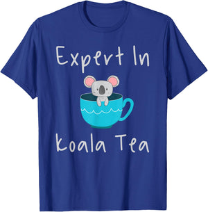 Expert in Koala Tea Pun Quality Control Manager Specialist T-Shirt - T-Shirt | Royal