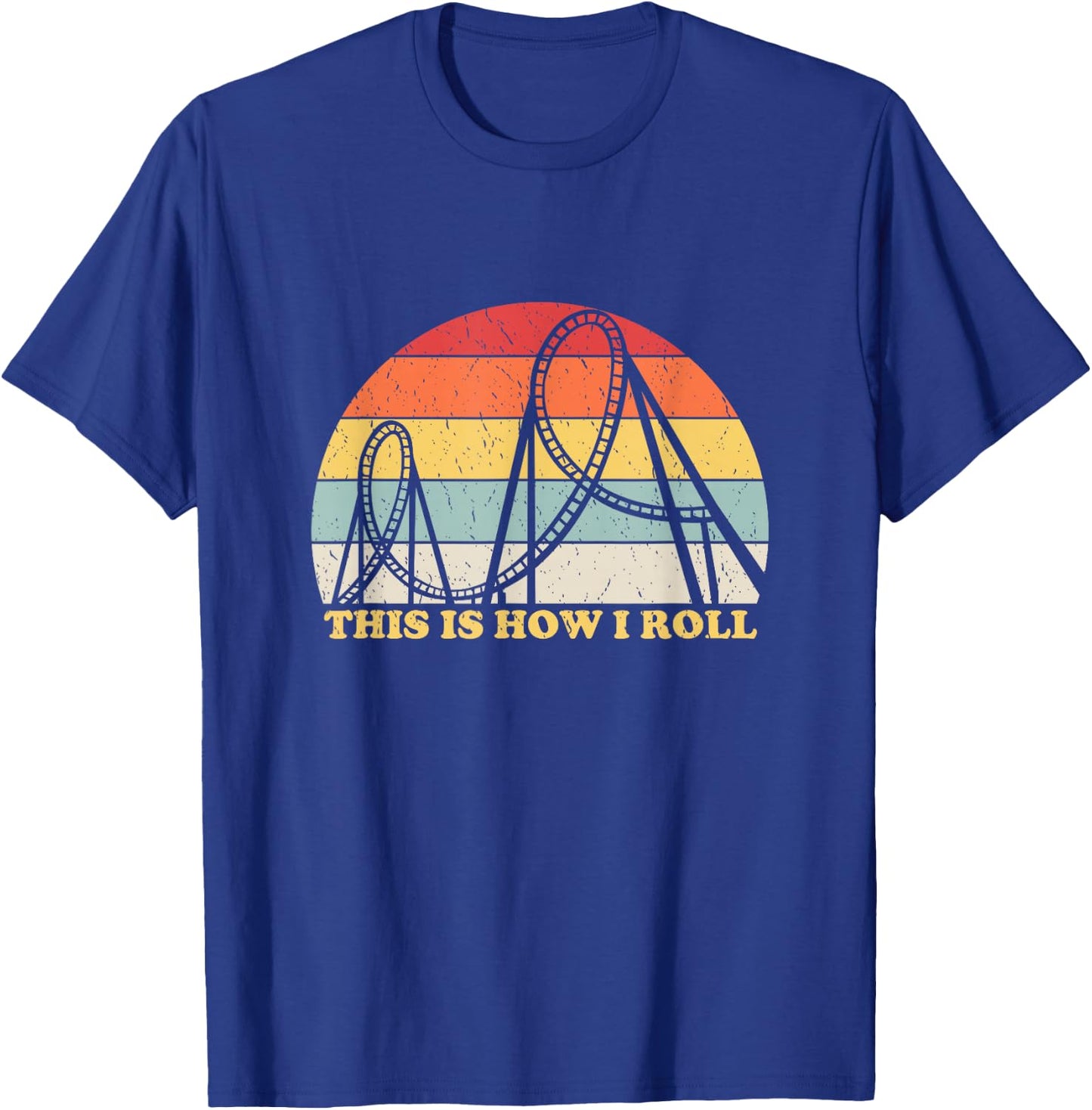 Vintage Retro Roller Coaster Shirt Amusement Park Lover T-Shirt - T-Shirt | Royal