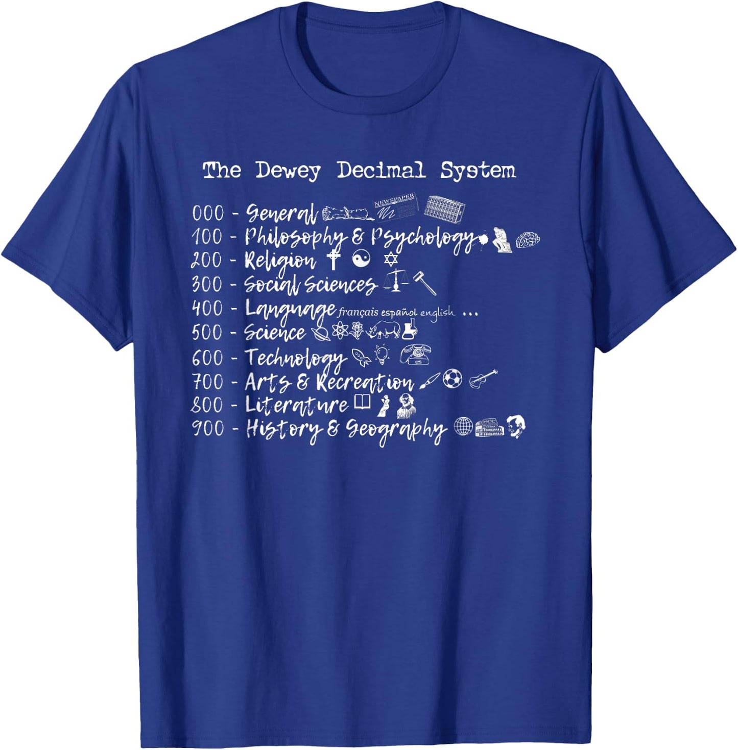 Dewey Decimal T-Shirt - T-Shirt | Royal