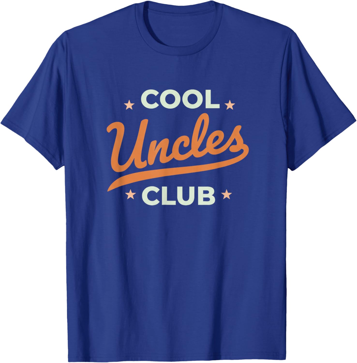Cool Uncles Club Retro Script Funny Uncle Pride Men T-Shirt - T-Shirt | Royal