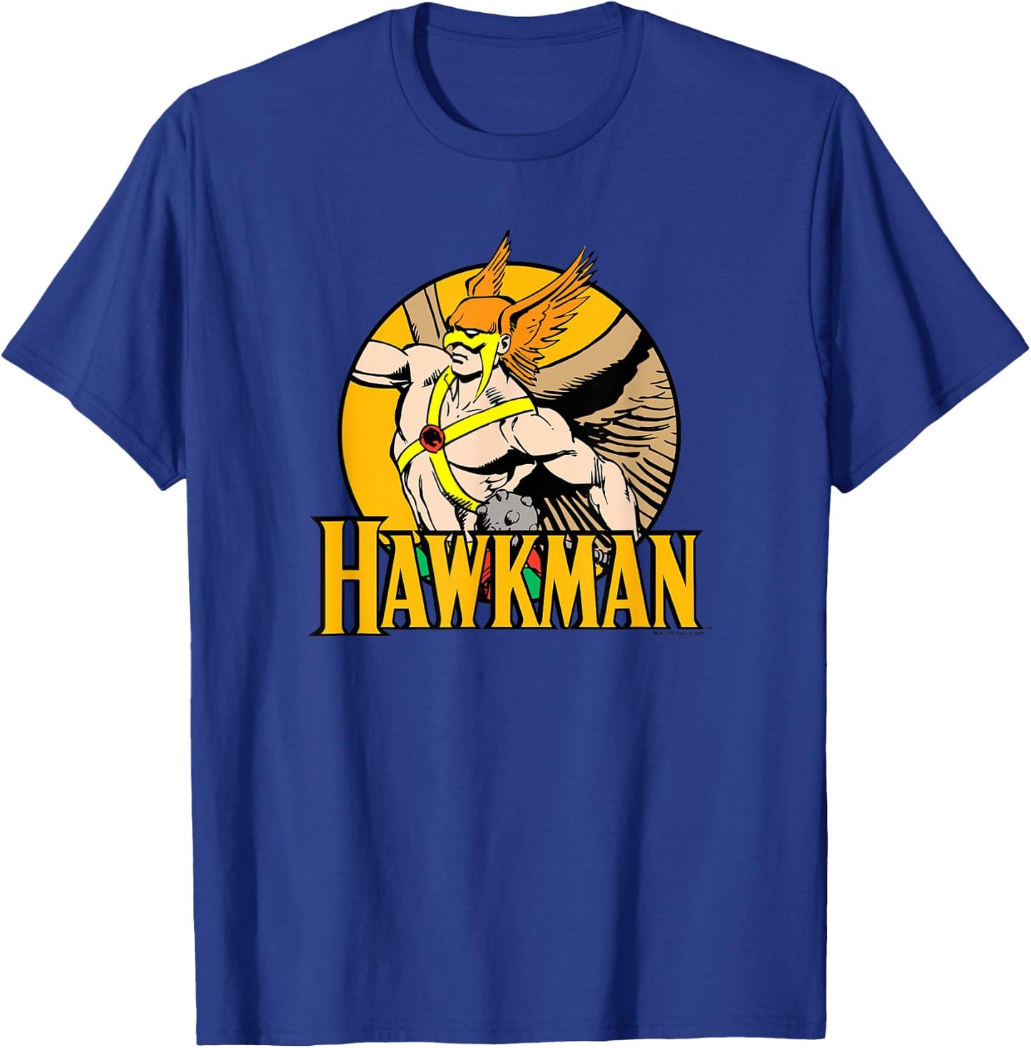 DC Comics Justice League Hawkman Circle -Kids Brown Cartoon Modern T-Shirt - T-Shirt | Royal