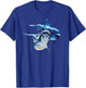 Cute Dolphins Making Splashing Small T-Shirt - T-Shirt | Royal
