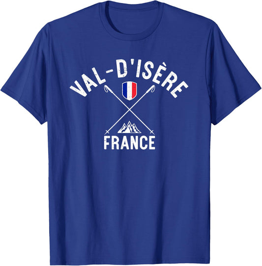 Val-d'Isere France Ski T-Shirt - T-Shirt | Royal