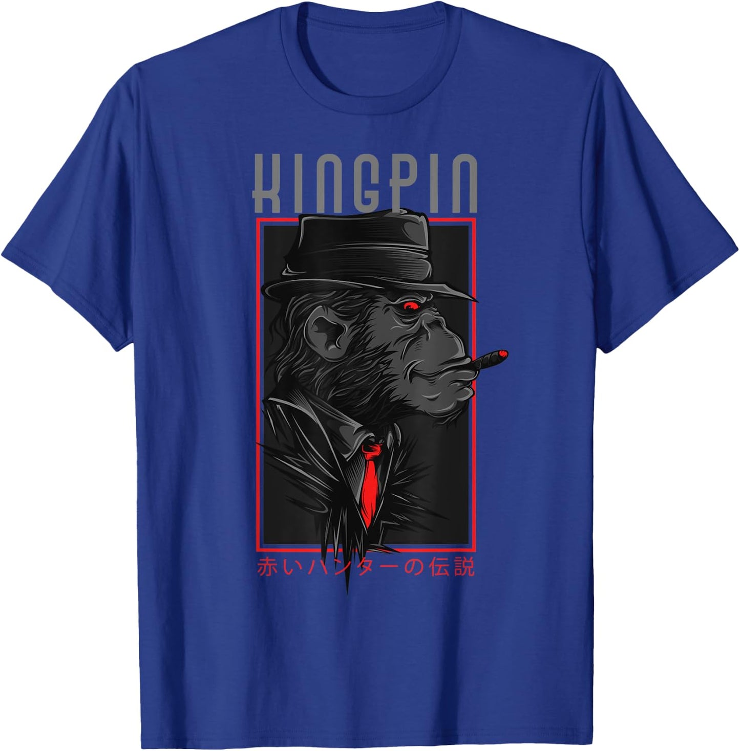 Japanese Gorilla Ape Monkey Gang Gangster Mafia Mobster West T-Shirt - T-Shirt | Royal