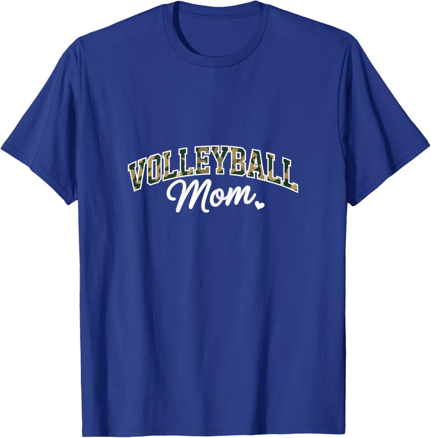 Camo Volleyball Mom Shirt Funny Sports Parent T-Shirt - T-Shirt | Royal