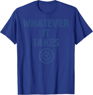 Avengers Endgame Whatever It Takes Captain America Logo T-Shirt - T-Shirt | Royal