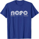 NOFO North Fork Long Island LI 70s 80s Retro Type Graphic T-Shirt - T-Shirt | Royal