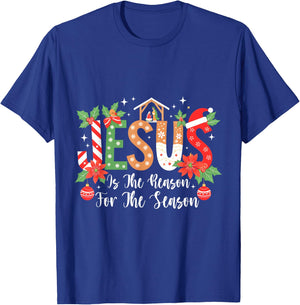 Christmas Jesus Is The Reason For The Season Nativity T-Shirt - T-Shirt | Royal