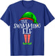 Swimming Elf Group Matching Family Christmas Gift Swimmer T-Shirt - T-Shirt | Royal