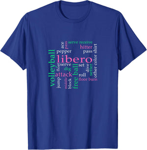 Volleyball Libero Volleyball Jargon Defense Player T-Shirt - T-Shirt | Royal