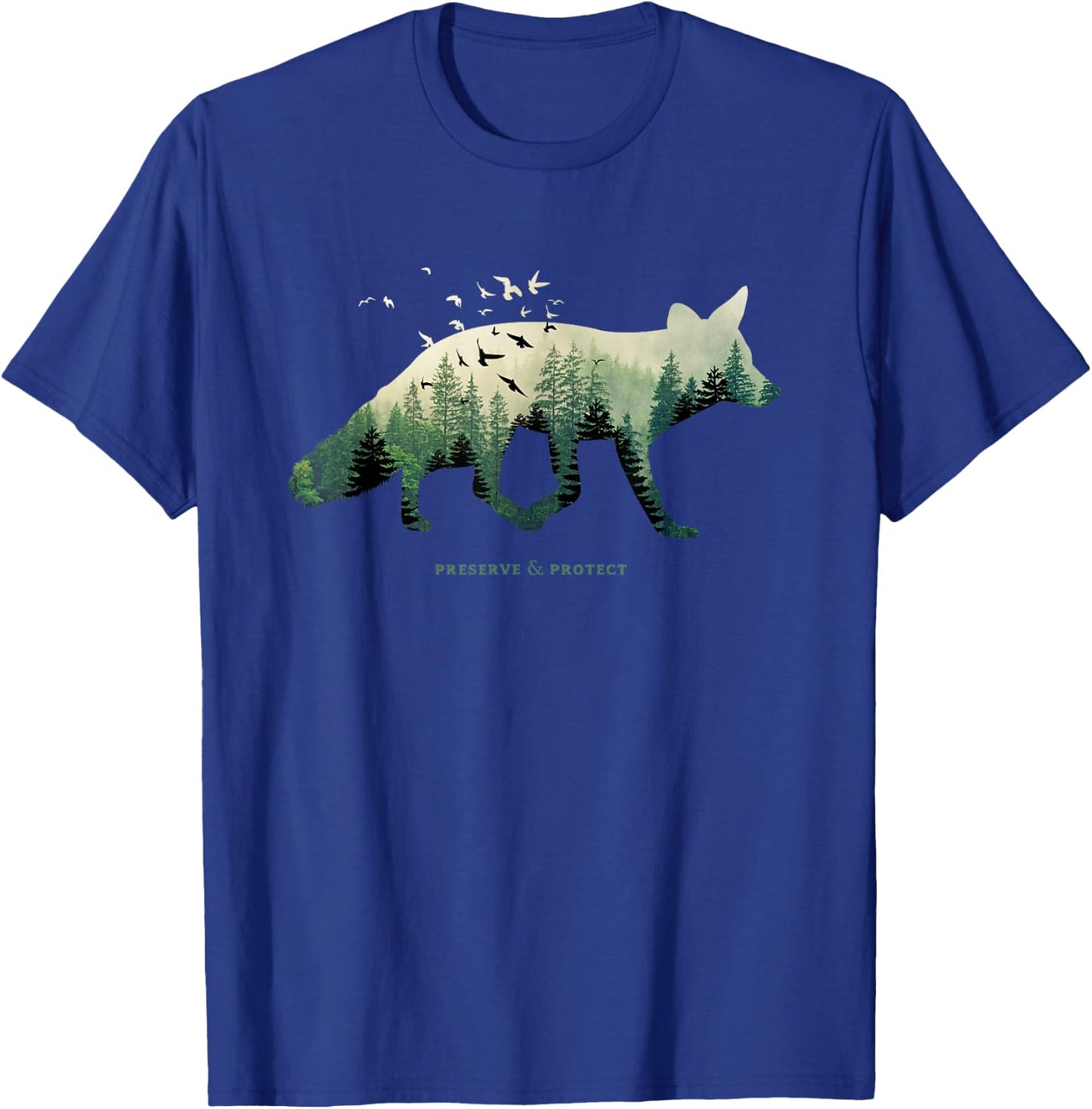 Preserve & Protect Vintage National Park Fox Forest T-Shirt - T-Shirt | Royal