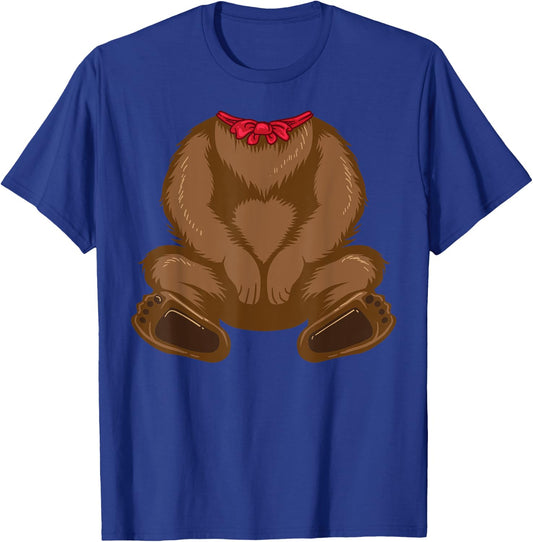 Funny Bear Costume Shirt - Hilarious Halloween Teddy Gift T-Shirt - T-Shirt | Royal
