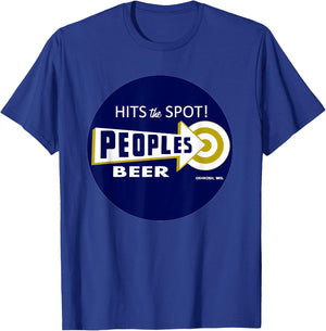 Vintage Wisconsin People's Beer logo T-Shirt - T-Shirt | Royal
