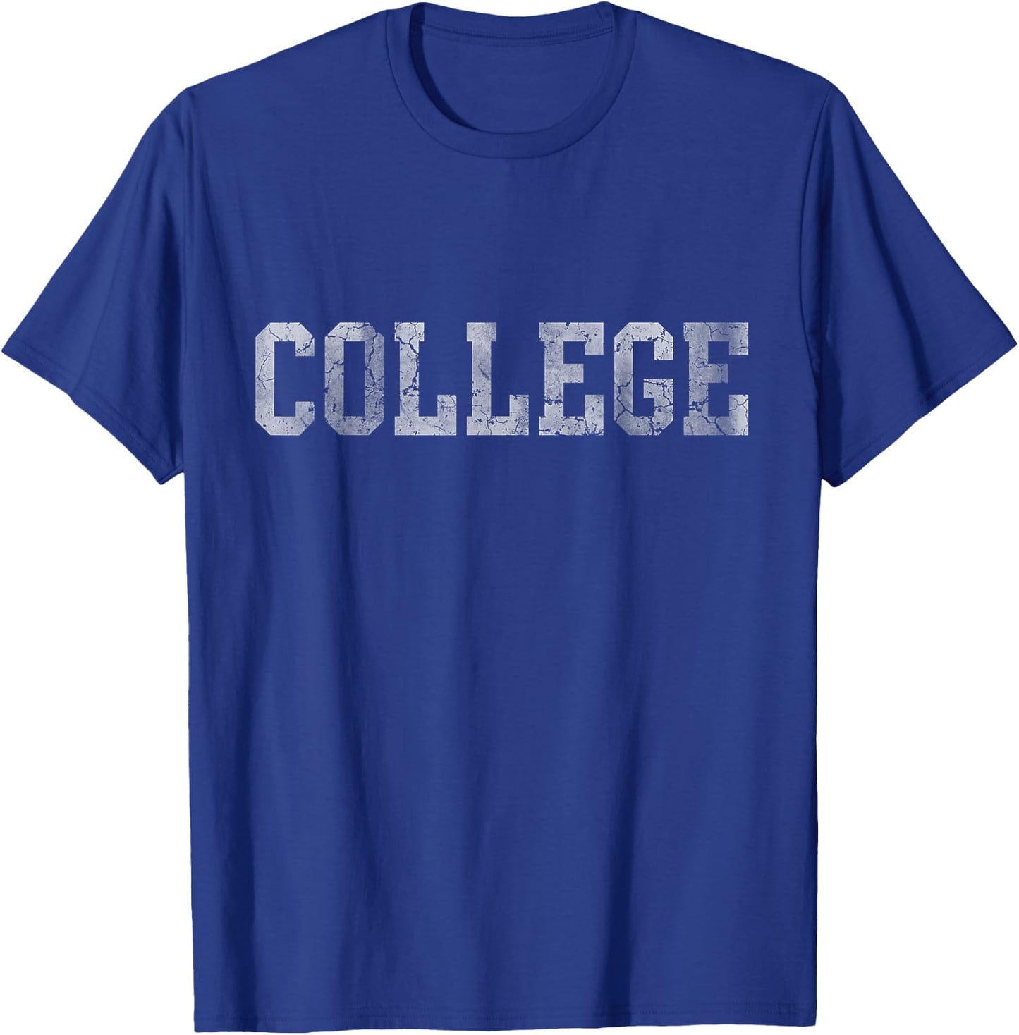 Retro College Funny Graduation Small T-Shirt - T-Shirt | Royal