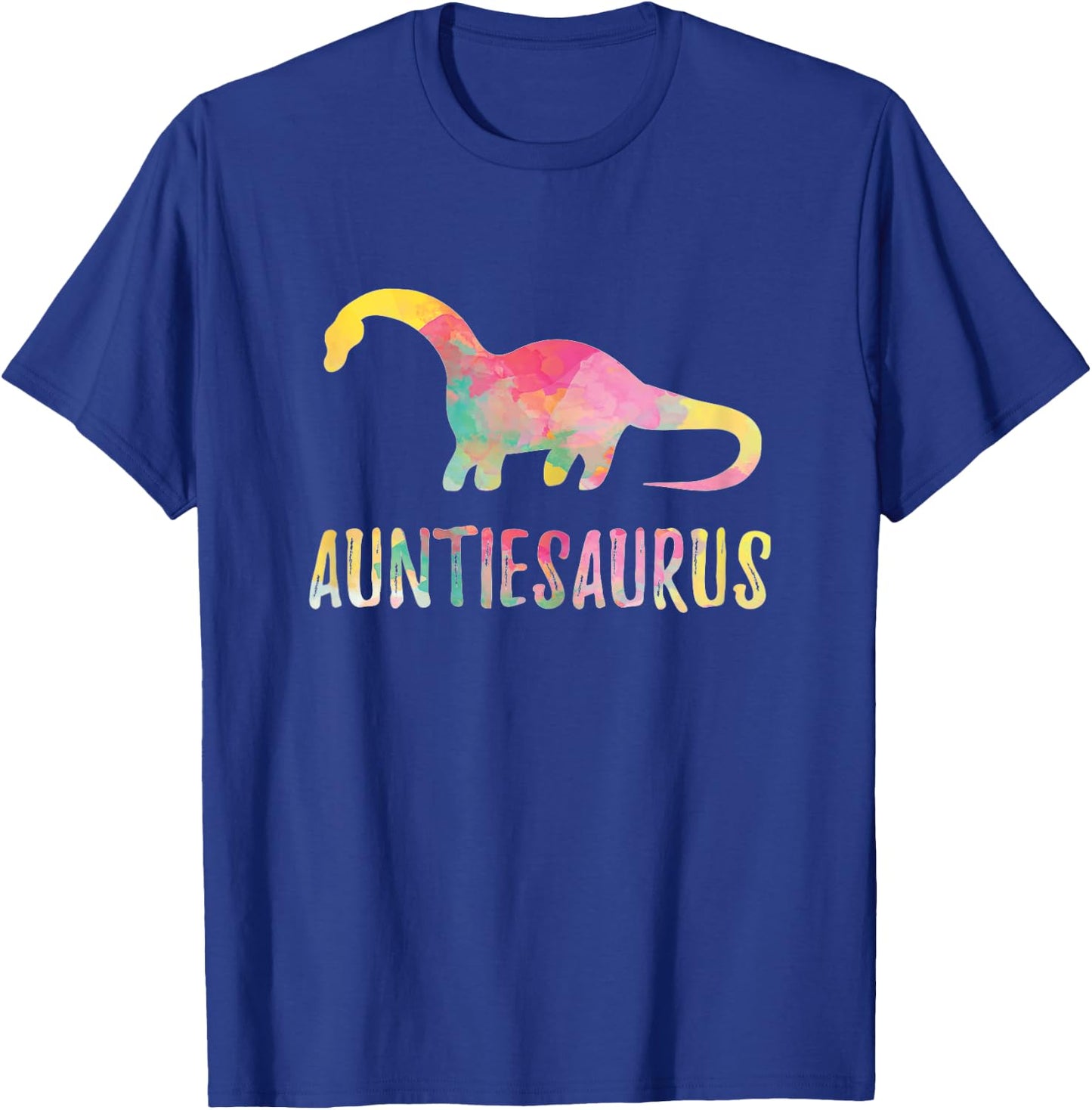 Auntiesaurus Cute Auntie Saurus Rex Funny Aunt Gift T-Shirt - T-Shirt | Royal