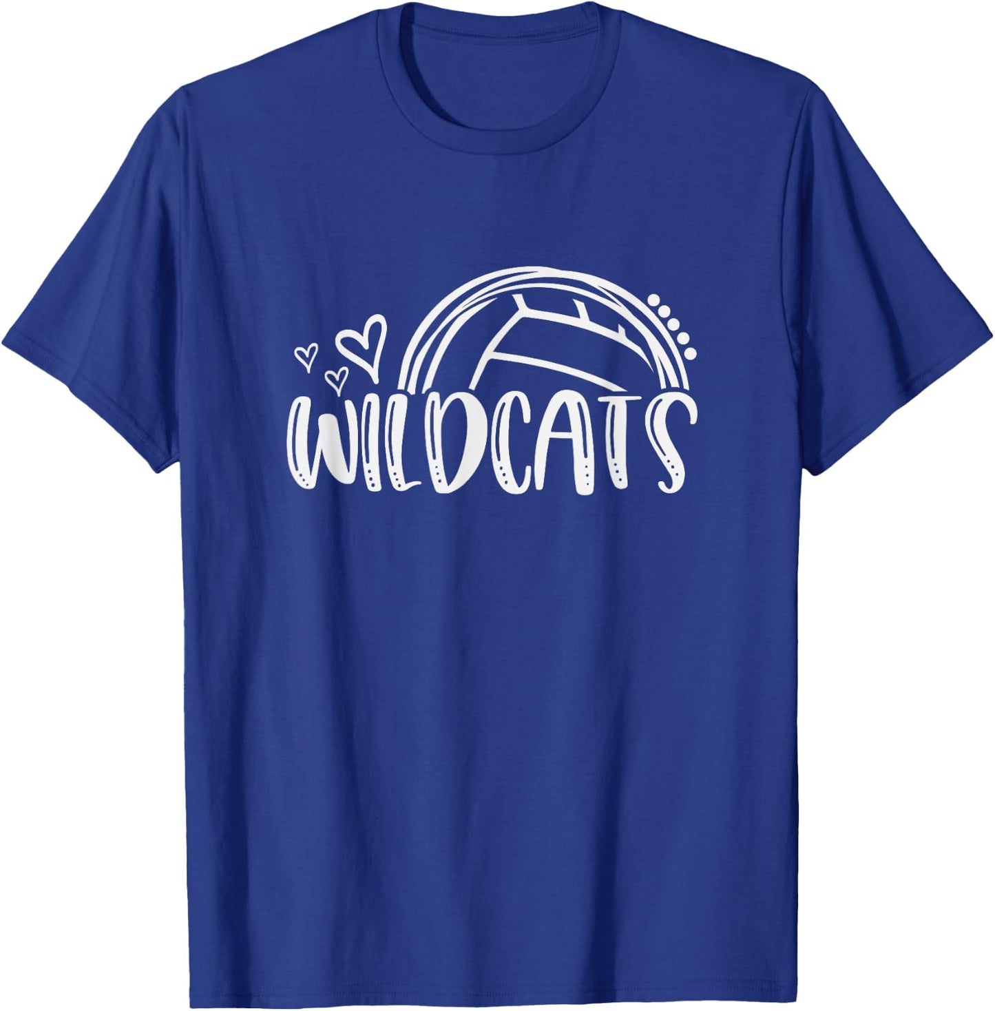 Volleyball Wildcats School Sports Fan Team Spirit T-Shirt - T-Shirt | Royal