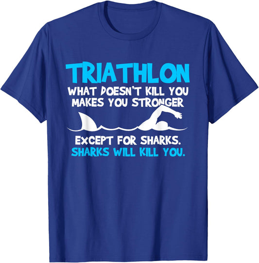 Triathlon Funny Triathlete Gift T-Shirt - T-Shirt | Royal