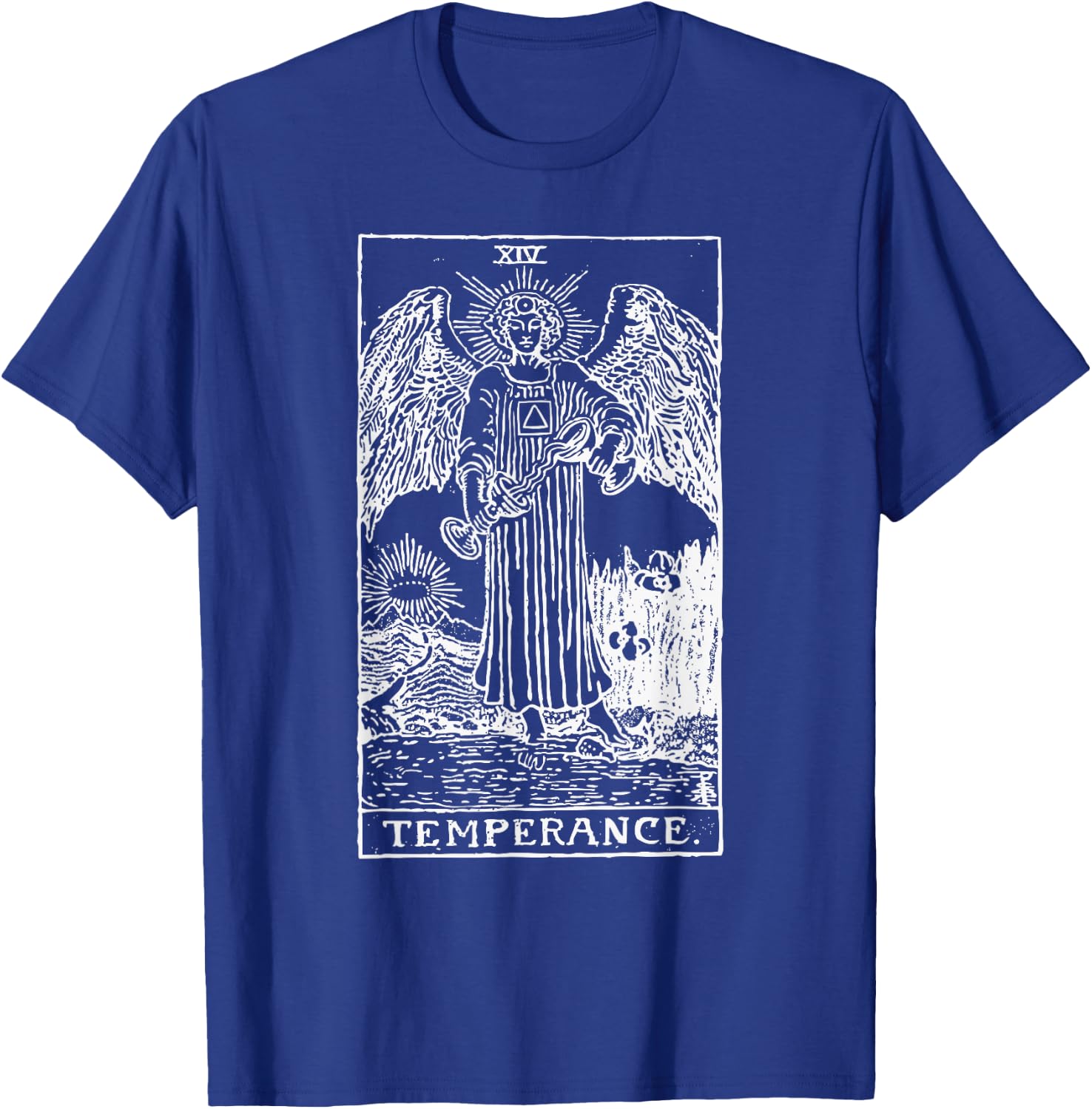 Tarot Cards Temperance Occult Design Gift T-Shirt - T-Shirt | Royal