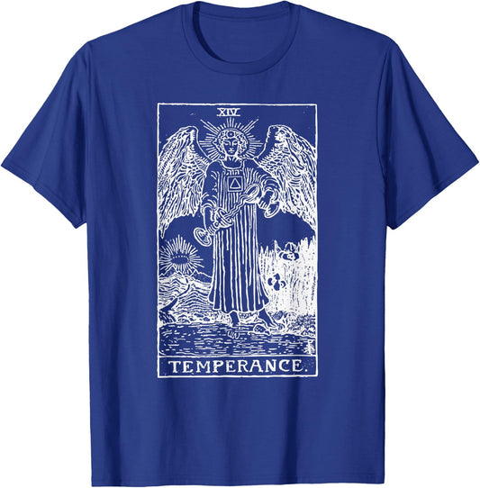 Tarot Cards Temperance Occult Design Gift T-Shirt - T-Shirt | Royal