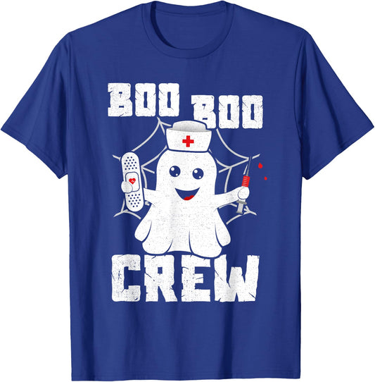 Boo Boo Crew Shirt Ghost Nurse Costume Girls Funny Halloween T-Shirt - T-Shirt | Royal