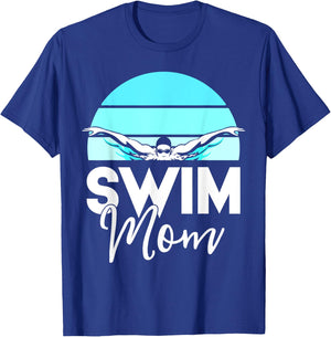 Swim Team Shirt Mom Mother School Swimming Meet Swimmer T-Shirt - T-Shirt | Royal