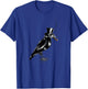 Black Crow Top Hat Smoking Cigar Graphic Art T-Shirt - T-Shirt | Royal