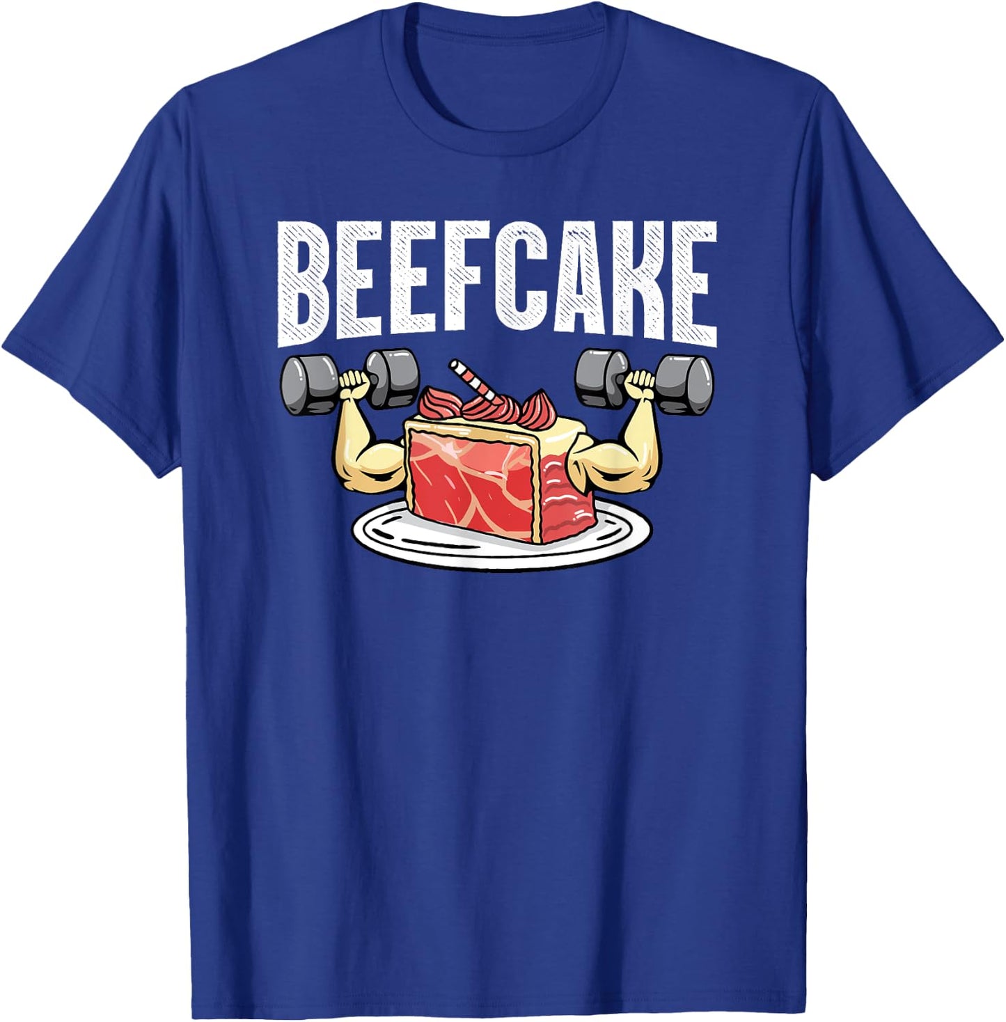 Funny Beefcake Gym Workout Apparel T-Shirt - T-Shirt | Royal
