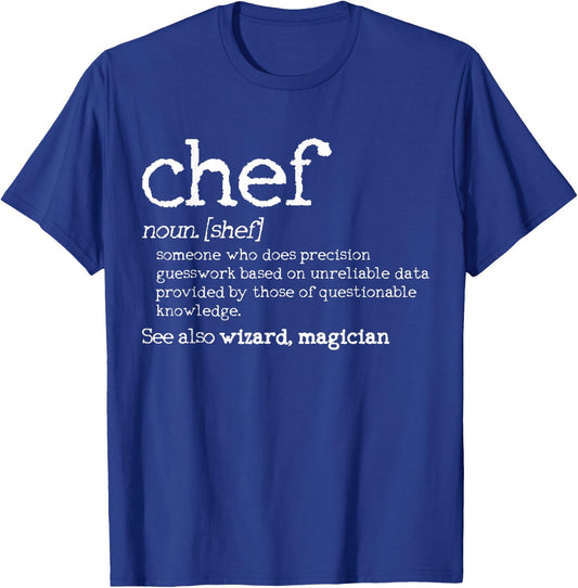 Chef Definition - Funny Dictionary Cooking Gift T-Shirt - T-Shirt | Royal