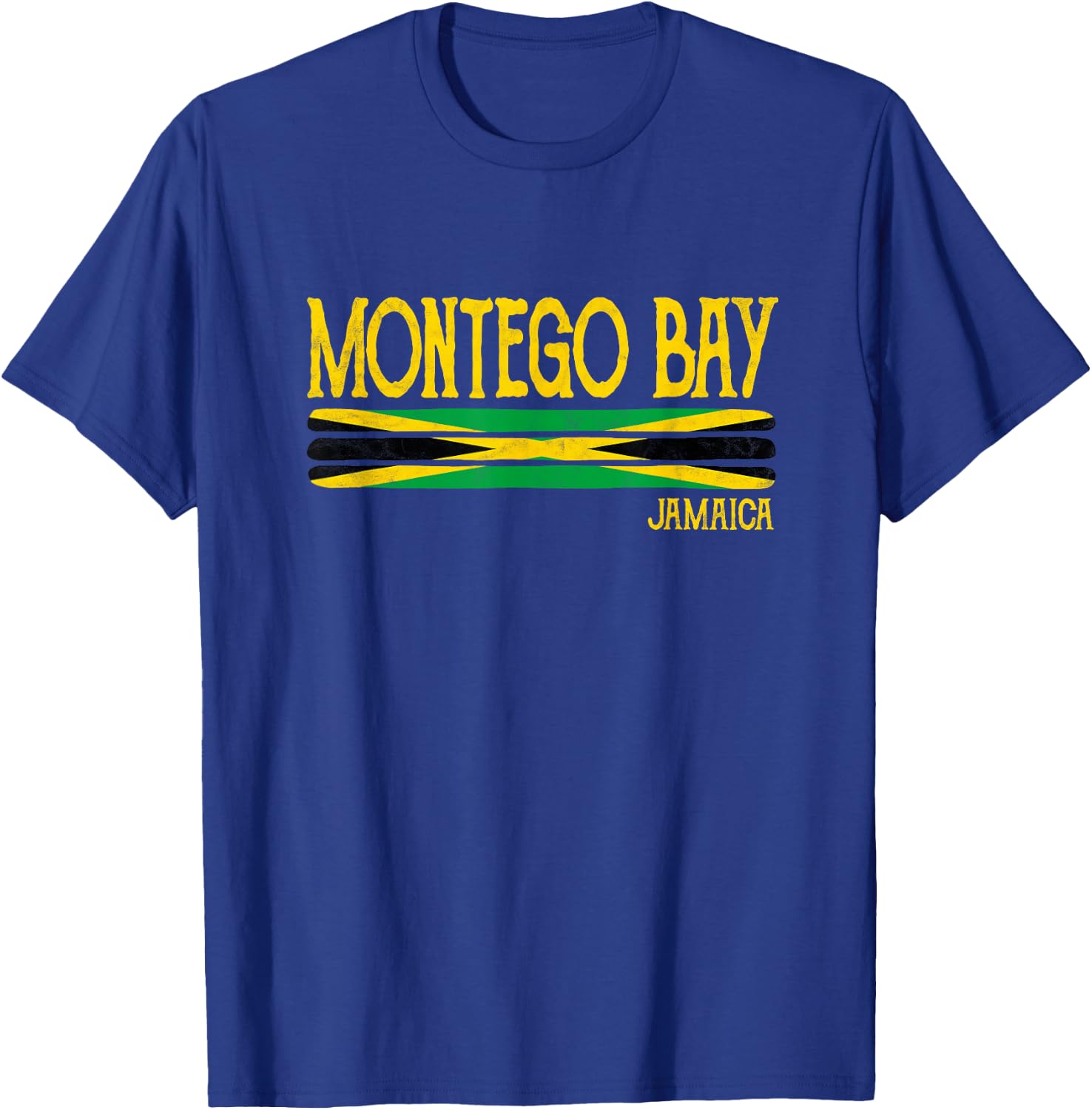 Montego Bay Jamaica Jamaican Flag Gift Souvenir T-Shirt - T-Shirt | Royal