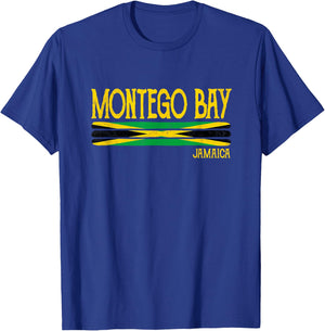 Montego Bay Jamaica Jamaican Flag Gift Souvenir T-Shirt - T-Shirt | Royal
