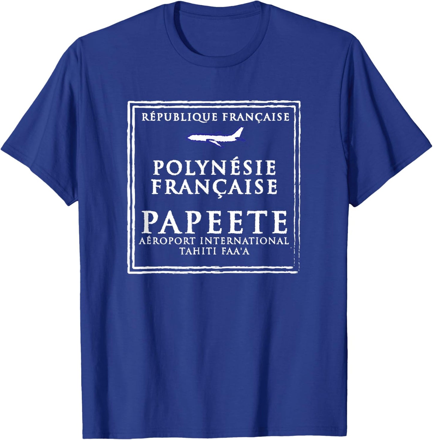 Papeete Tahiti Passport Stamp Vacation Travel T-Shirt - T-Shirt | Royal