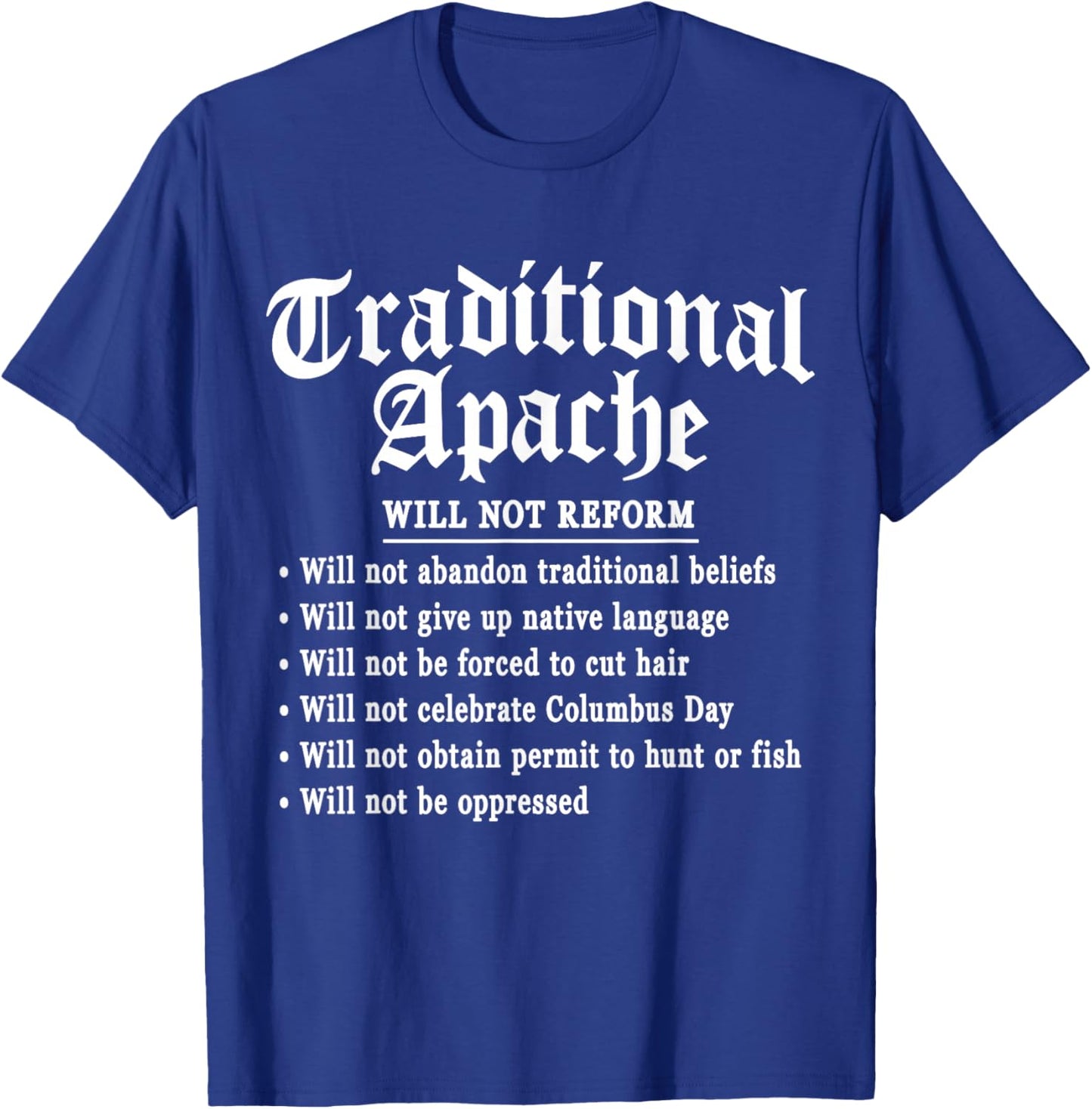 Apache Native American T-Shirt - T-Shirt | Royal